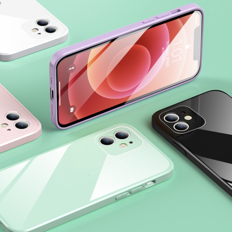 For iPhone 13 mini 360 Full Coverage Glass Phone Case (Black) For iPhone 13 mini 360 Full Coverage Glass Phone Case (Black)