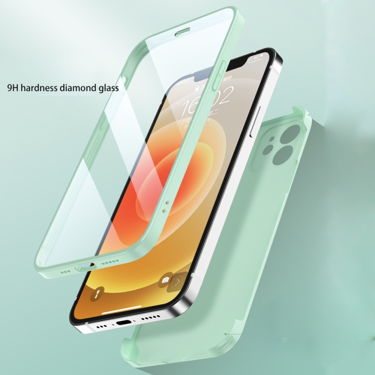 For iPhone 13 mini 360 Full Coverage Glass Phone Case (Black) For iPhone 13 mini 360 Full Coverage Glass Phone Case (Black)
