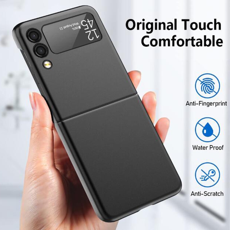For Samsung Galaxy Z Flip3 5G Oil-sprayed Ultra-thin Folding Phone Case(Black) - B5