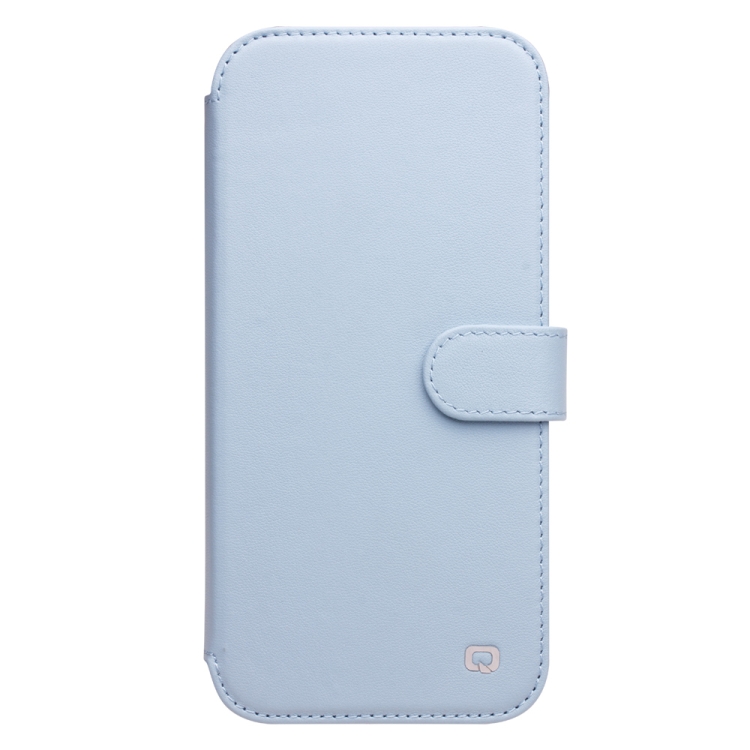 QIALINO Magnetic Buckle Phone Leather Case with Card Slot For iPhone 13 Pro(Sierra Blue) - 1
