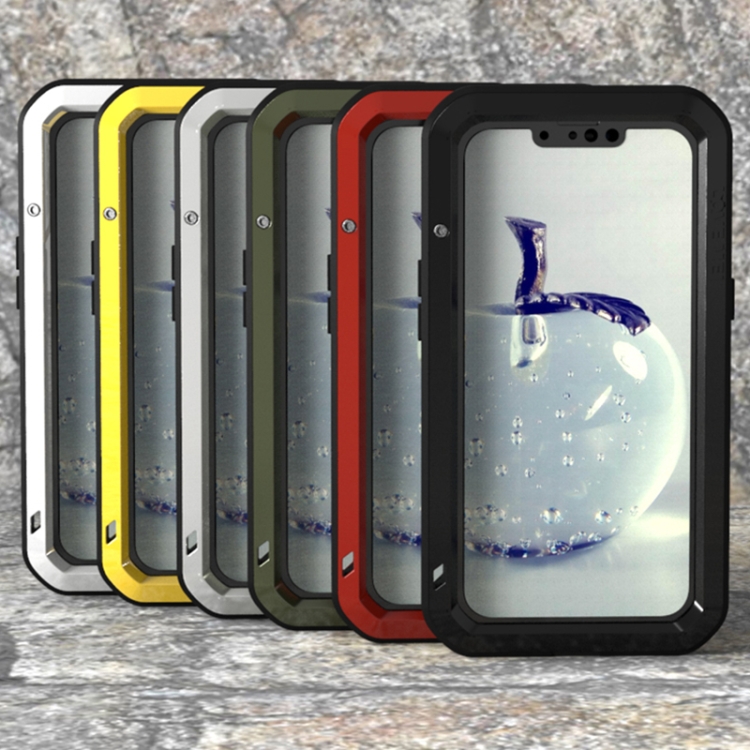 LOVE MEI Metal Shockproof Waterproof Dustproof Protective Phone Case For iPhone 13 Pro Max(Yellow) - 6
