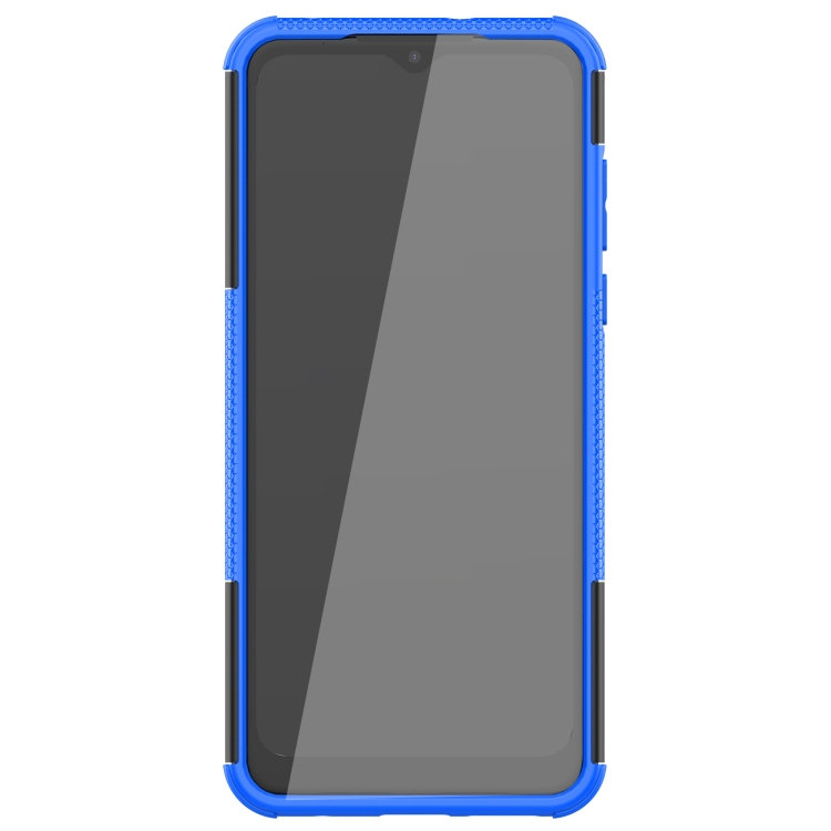 For Motorola Moto G Pure Tire Texture Shockproof TPU+PC Phone Case with Holder(Blue) - 2