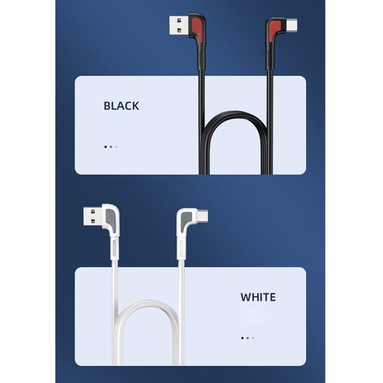 REMAX RC-181a 5A Type-C / USB-C Elbow Head Design Fast Charging Data Cable, Length: 1m(White) - B1