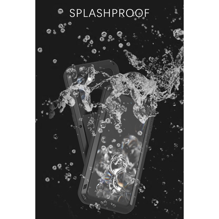 For Samsung Galaxy S21 FE LOVE MEI Metal Shockproof Waterproof Dustproof Protective Phone Case with Glass(Black) - 5