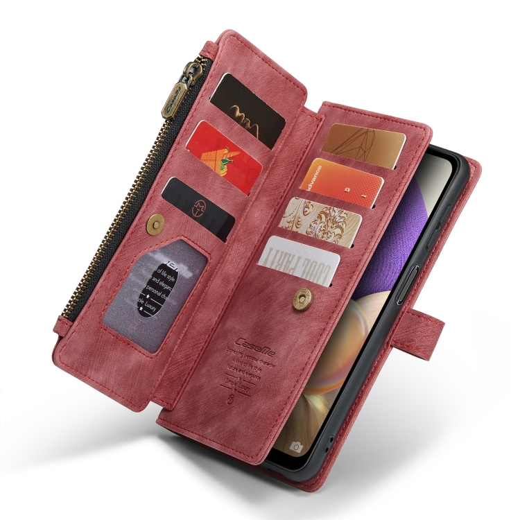 For Samsung Galaxy A32 5G CaseMe-C30 Multifunctional Horizontal Flip PU + TPU Phone Case(Red) - 6