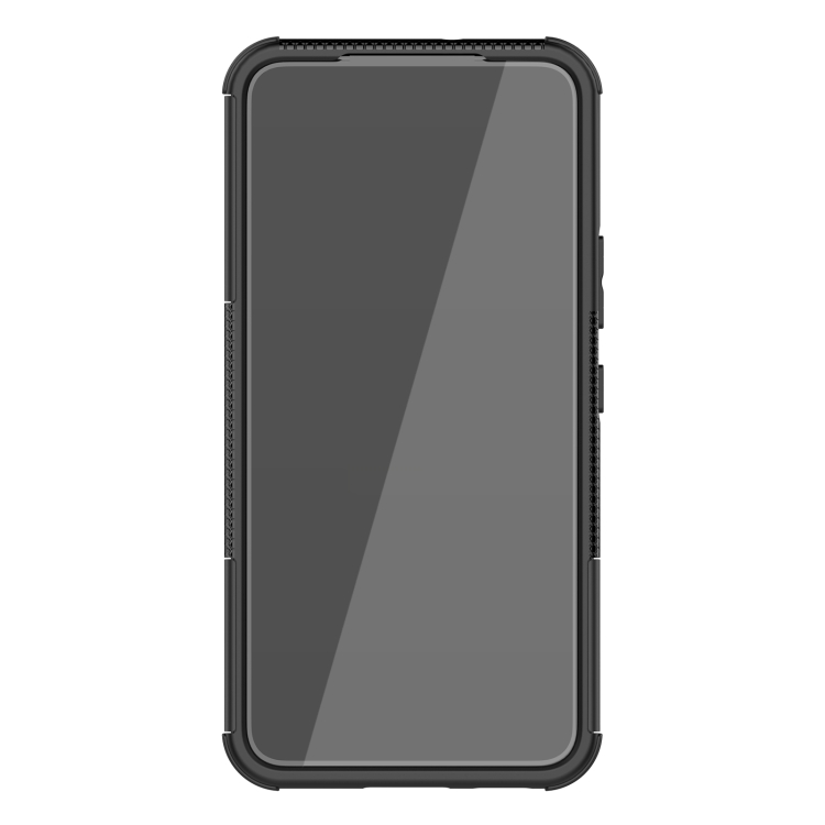 For Samsung Galaxy S22 5G Tire Texture Shockproof TPU+PC Phone Case with Holder(Black) For Samsung Galaxy S22 5G Tire Texture Shockproof TPU+PC Phone Case with Holder(Black)