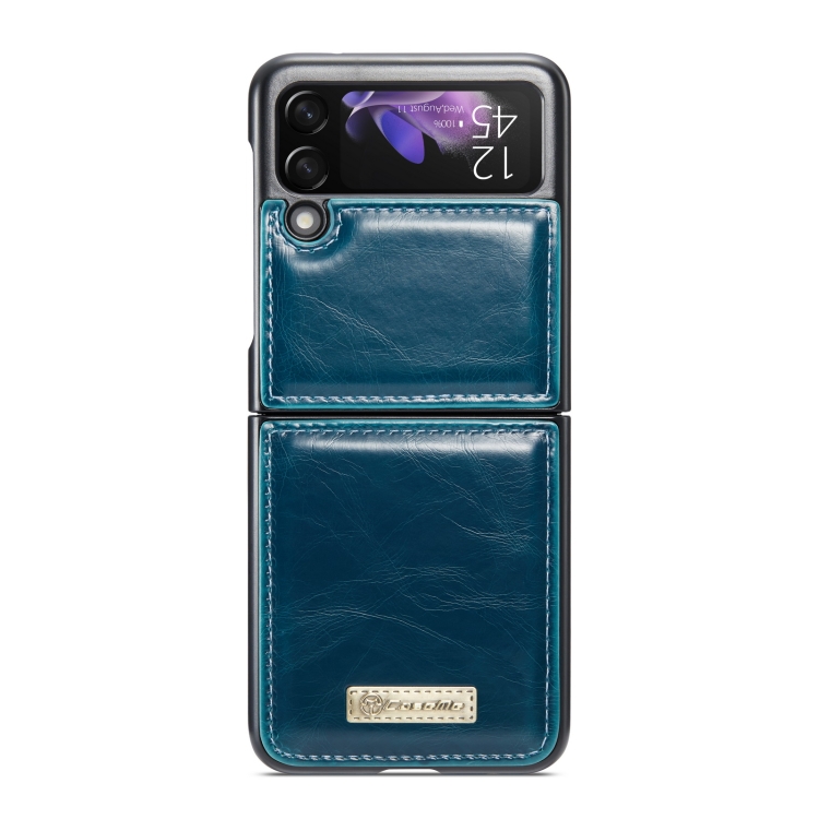 For Samsung Galaxy Z Flip3 5G CaseMe 003 Crazy Horse Texture Horizontal Flip Leather Phone Case(Green) - 1