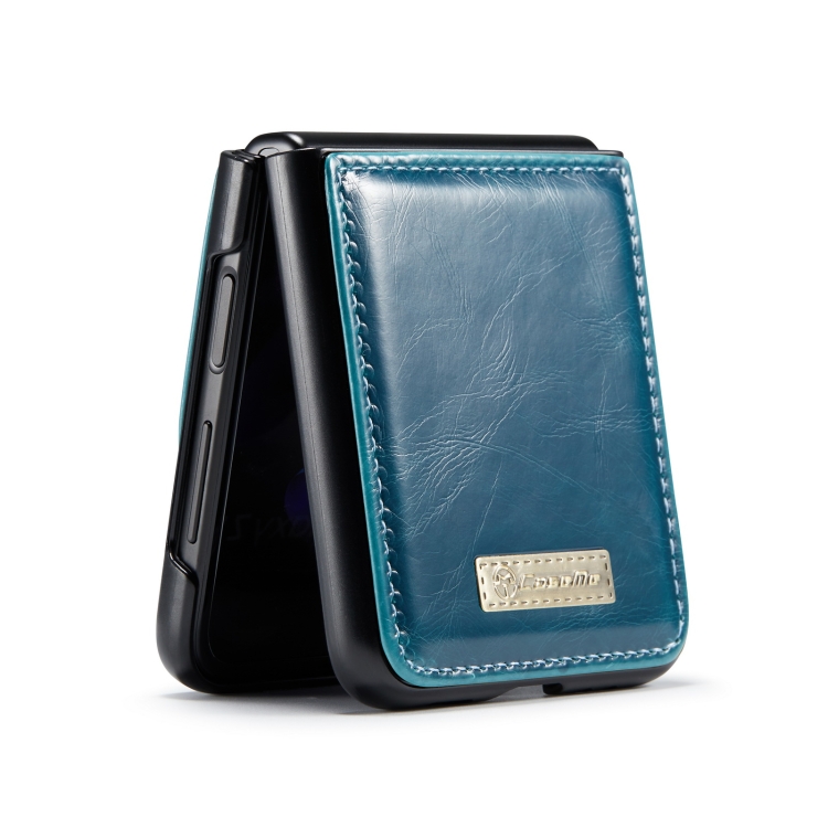For Samsung Galaxy Z Flip3 5G CaseMe 003 Crazy Horse Texture Horizontal Flip Leather Phone Case(Green) - 5