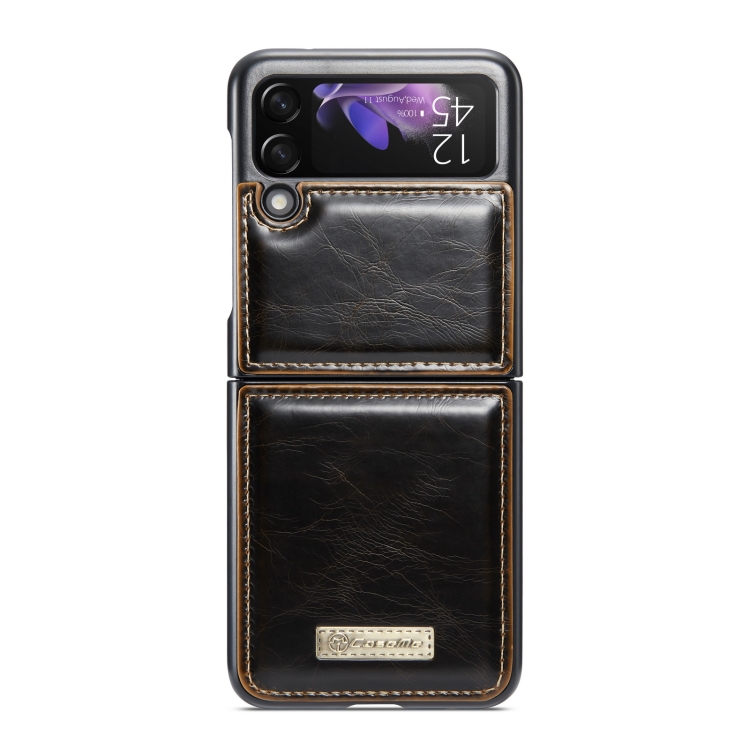 For Samsung Galaxy Z Flip3 5G CaseMe 003 Crazy Horse Texture Horizontal Flip Leather Phone Case(Coffee) - 1