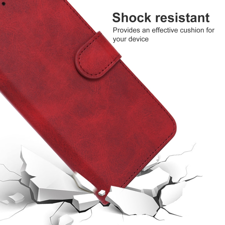 Leather Phone Case For vivo Y52s 5G CN Version/iQOO U3/U3x/Y31S 5G(Red) - 4