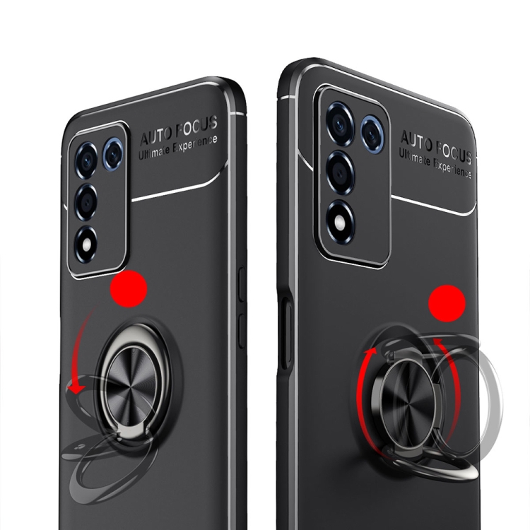 For OPPO K9s Metal Ring Holder 360 Degree Rotating TPU Phone Case(Red) - 3