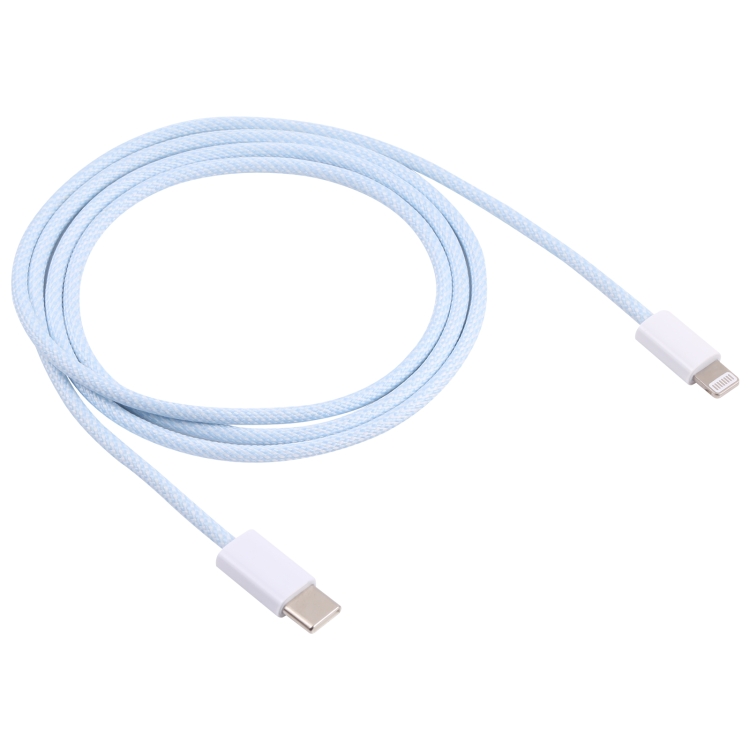12W PD USB-C / Type-C to 8 Pin Data Cable, Cable Length: 1m(Blue) - 1