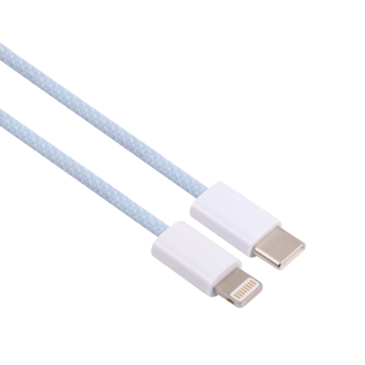 12W PD USB-C / Type-C to 8 Pin Data Cable, Cable Length: 1m(Blue) - 2