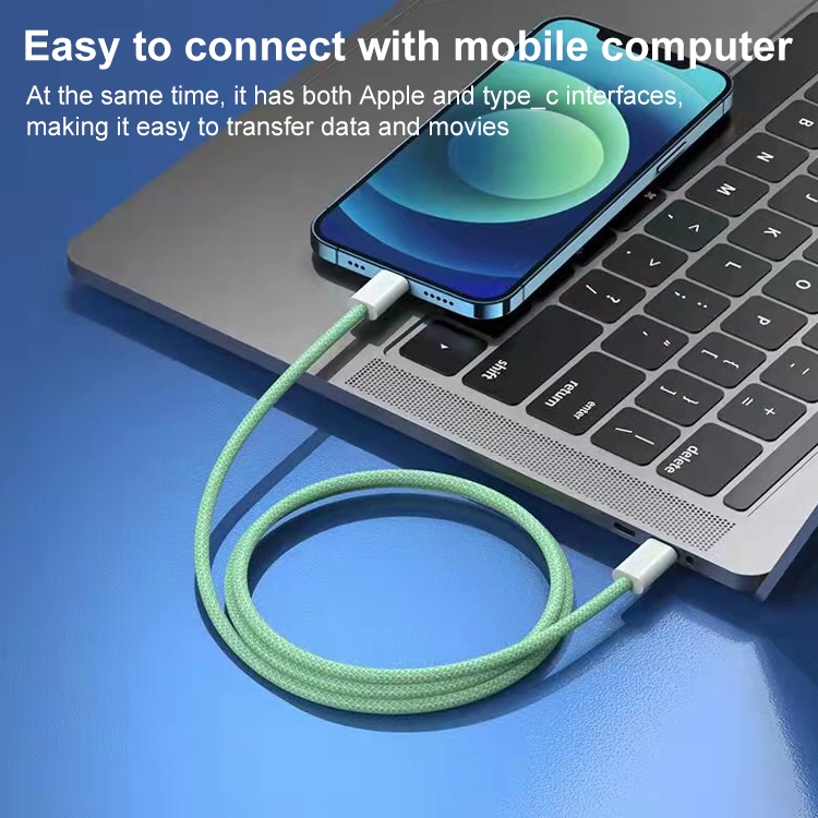 20W PD USB-C / Type-C to 8 Pin Data Cable, Cable Length: 1m(Yellow)