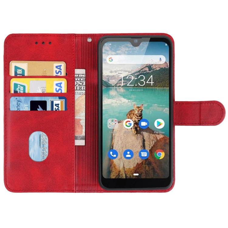 Leather Phone Case For Cubot R19(Red) - 2