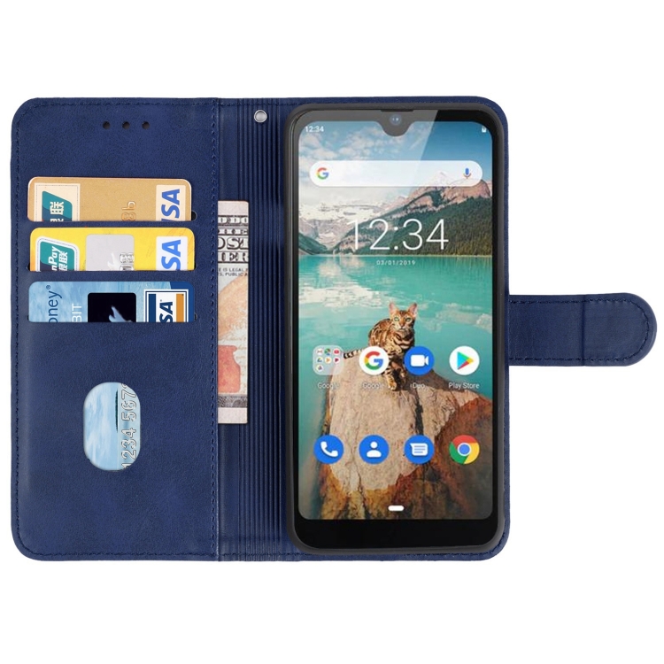 Leather Phone Case For Cubot R19(Blue) - 2