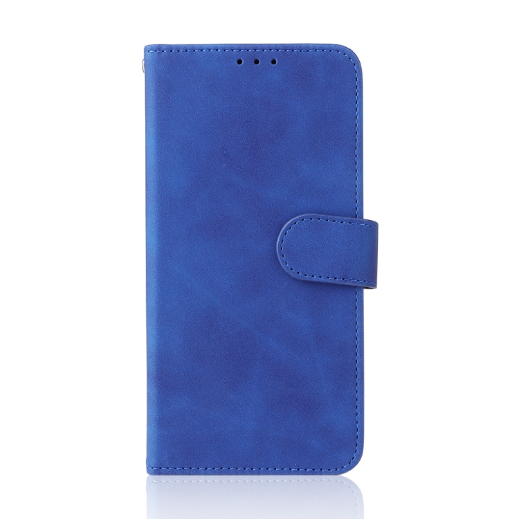 For Samsung Galaxy S22+ 5G Skin Feel Magnetic Buckle Calf Texture PU Phone Case(Blue) - 1