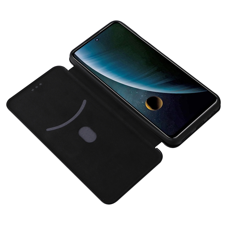 For ZTE Blade V30 Carbon Fiber Texture Magnetic Horizontal Flip PU Phone Case(Black) - 5