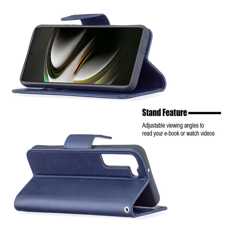 For Samsung Galaxy S22 5G Retro Lambskin Texture Pure Color Horizontal Flip Leather Phone Case with Holder & Card Slots & Wallet & Lanyard(Blue) For Samsung Galaxy S22 5G Retro Lambskin Texture Pure Color Horizontal Flip Leather Phone Case with Holder & Card Slots & Wallet & Lanyard(Blue)