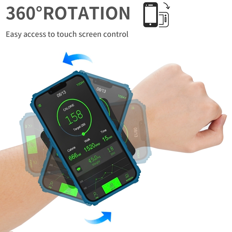 For Xiaomi Redmi Note 10 5G Armor Wristband Phone Case(Blue) - 4