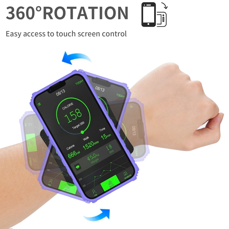 For Xiaomi Redmi Note 10 4G Armor Wristband Phone Case(Purple) - 4