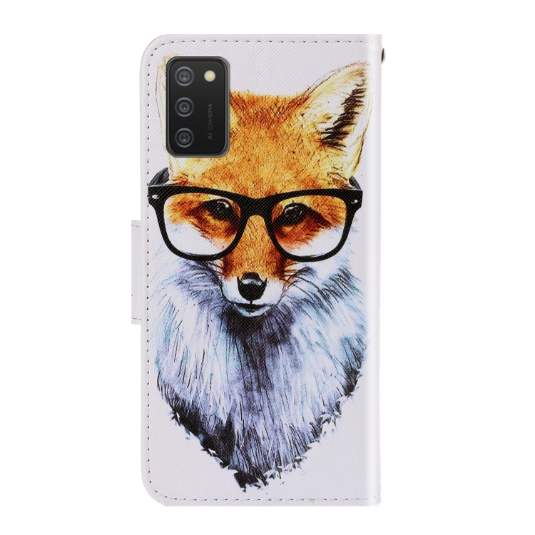 For Sansung Galaxy A02s 164mm Version 3D Colored Drawing Horizontal Flip Leather Phone Case with Holder & Card Slots & Wallet(Fox) - 2