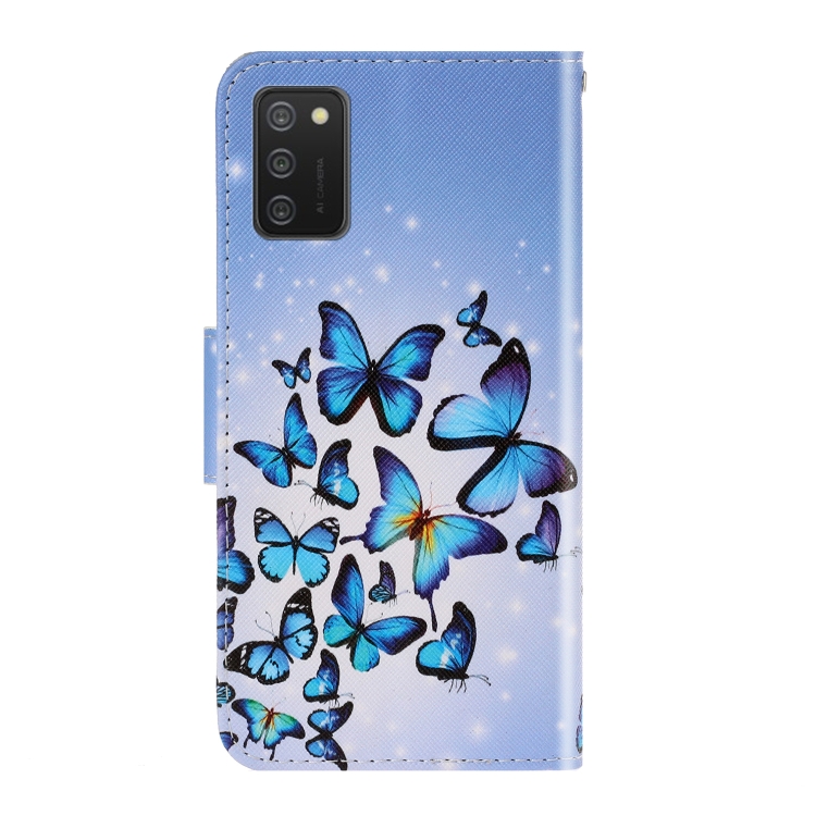 For Sansung Galaxy A03s 164mm Version 3D Colored Drawing Horizontal Flip Leather Phone Case with Holder & Card Slots & Wallet(Multiple Butterflies) - 2