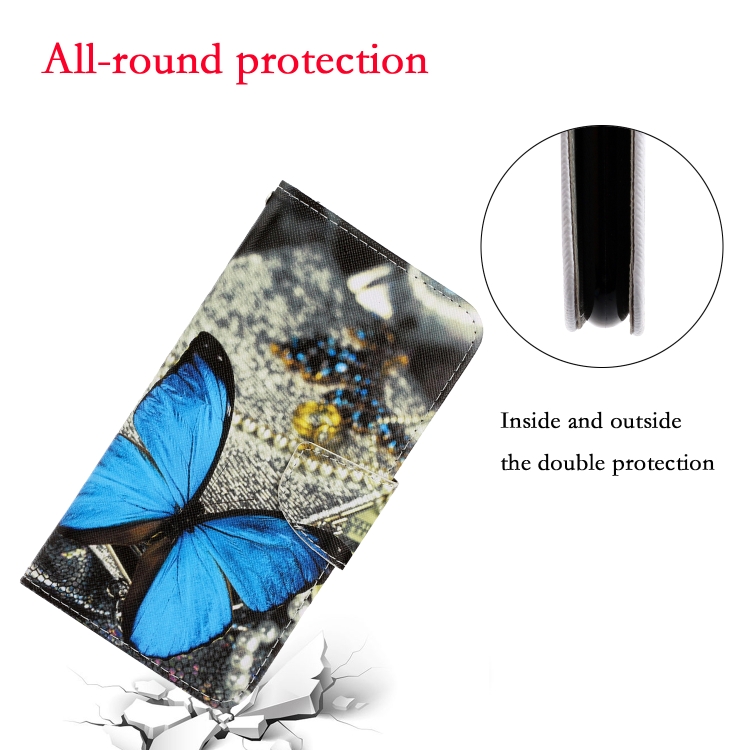 For Sansung Galaxy A03s 164mm Version 3D Colored Drawing Horizontal Flip Leather Phone Case with Holder & Card Slots & Wallet(A Butterfly) - 4