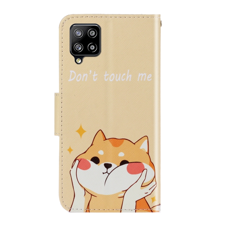 For Sansung Galaxy A12 3D Colored Drawing Horizontal Flip Leather Phone Case with Holder & Card Slots & Wallet(Shiba Inu) - 2