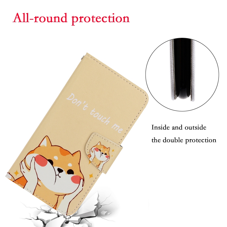 For Sansung Galaxy A12 3D Colored Drawing Horizontal Flip Leather Phone Case with Holder & Card Slots & Wallet(Shiba Inu) - 4
