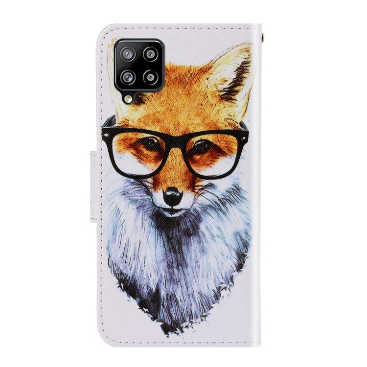 For Sansung Galaxy A22 4G 3D Colored Drawing Horizontal Flip Leather Phone Case with Holder & Card Slots & Wallet(Fox) - 2