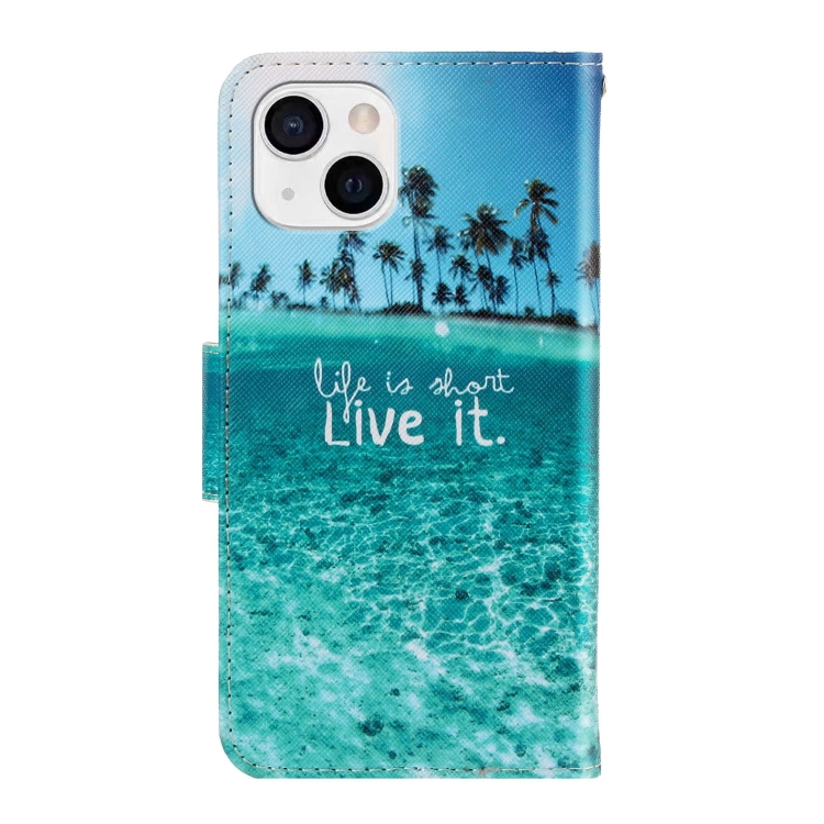 For iPhone 13 mini 3D Colored Drawing Horizontal Flip Leather Phone Case (Coconut Tree) For iPhone 13 mini 3D Colored Drawing Horizontal Flip Leather Phone Case (Coconut Tree)