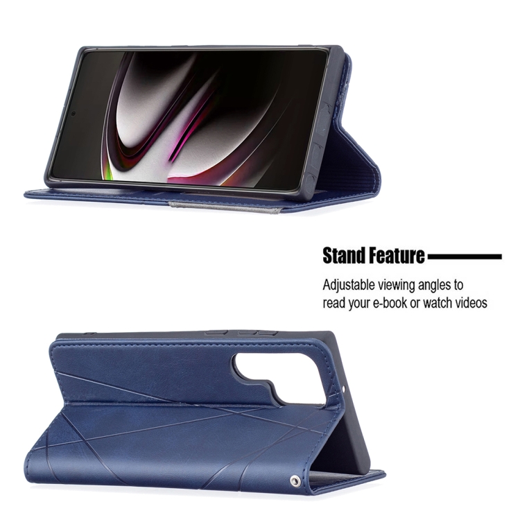 For Samsung Galaxy S22 Ultra 5G Prismatic Invisible Magnetic Horizontal Flip Phone Leather Case with Holder & Card Slots & Photo Frame(Blue) For Samsung Galaxy S22 Ultra 5G Prismatic Invisible Magnetic Horizontal Flip Phone Leather Case with Holder & Card Slots & Photo Frame(Blue)