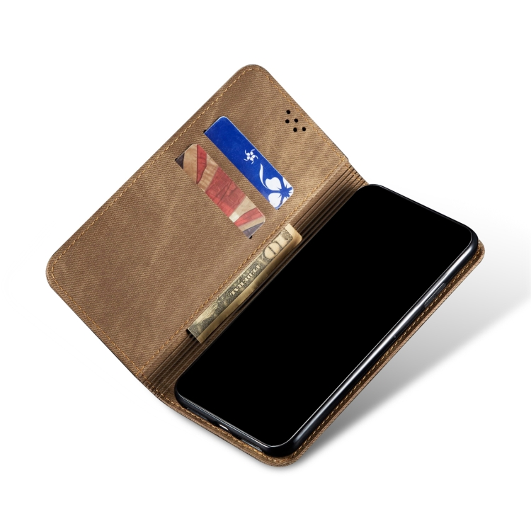For Samsung Galaxy S22+ 5G Denim Texture Casual Style Horizontal Flip Leather Case with Holder & Card Slots & Wallet(Khaki) For Samsung Galaxy S22+ 5G Denim Texture Casual Style Horizontal Flip Leather Case with Holder & Card Slots & Wallet(Khaki)