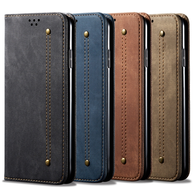 For Samsung Galaxy S22+ 5G Denim Texture Casual Style Horizontal Flip Leather Case with Holder & Card Slots & Wallet(Khaki) For Samsung Galaxy S22+ 5G Denim Texture Casual Style Horizontal Flip Leather Case with Holder & Card Slots & Wallet(Khaki)