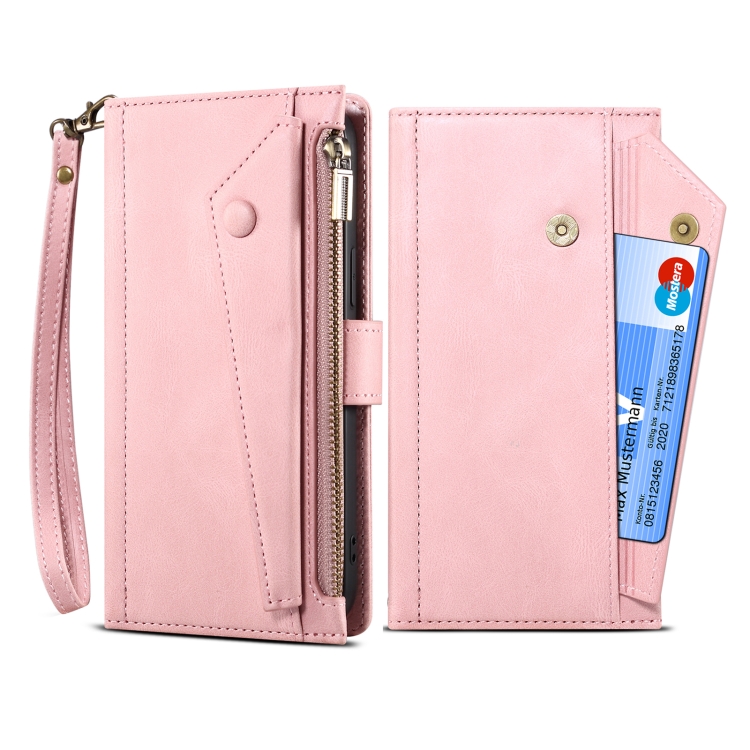 For Samsung Galaxy S22+ 5G Retro Frosted Horizontal Flip Leather Phone Case with Holder & Card Slot & Wallet & Zipper Pocket & Lanyard(Rose Gold) For Samsung Galaxy S22+ 5G Retro Frosted Horizontal Flip Leather Phone Case with Holder & Card Slot & Wallet & Zipper Pocket & Lanyard(Rose Gold)