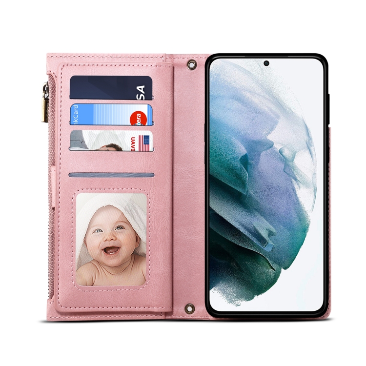 For Samsung Galaxy S22+ 5G Retro Frosted Horizontal Flip Leather Phone Case with Holder & Card Slot & Wallet & Zipper Pocket & Lanyard(Rose Gold) For Samsung Galaxy S22+ 5G Retro Frosted Horizontal Flip Leather Phone Case with Holder & Card Slot & Wallet & Zipper Pocket & Lanyard(Rose Gold)