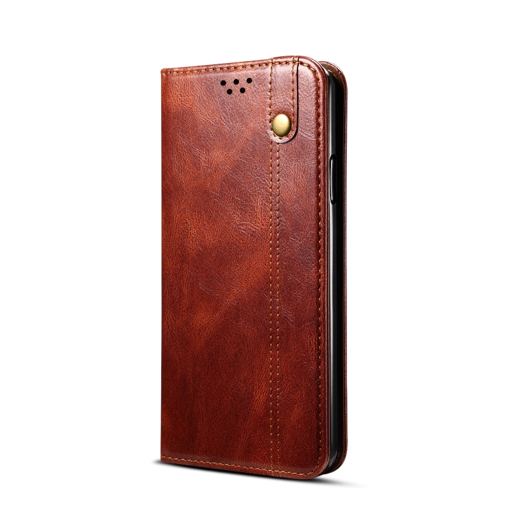 For Samsung Galaxy S22 5G Simple Wax Crazy Horse Texture Horizontal Flip Leather Phone Case with Card Slots & Holder(Brown) For Samsung Galaxy S22 5G Simple Wax Crazy Horse Texture Horizontal Flip Leather Phone Case with Card Slots & Holder(Brown)