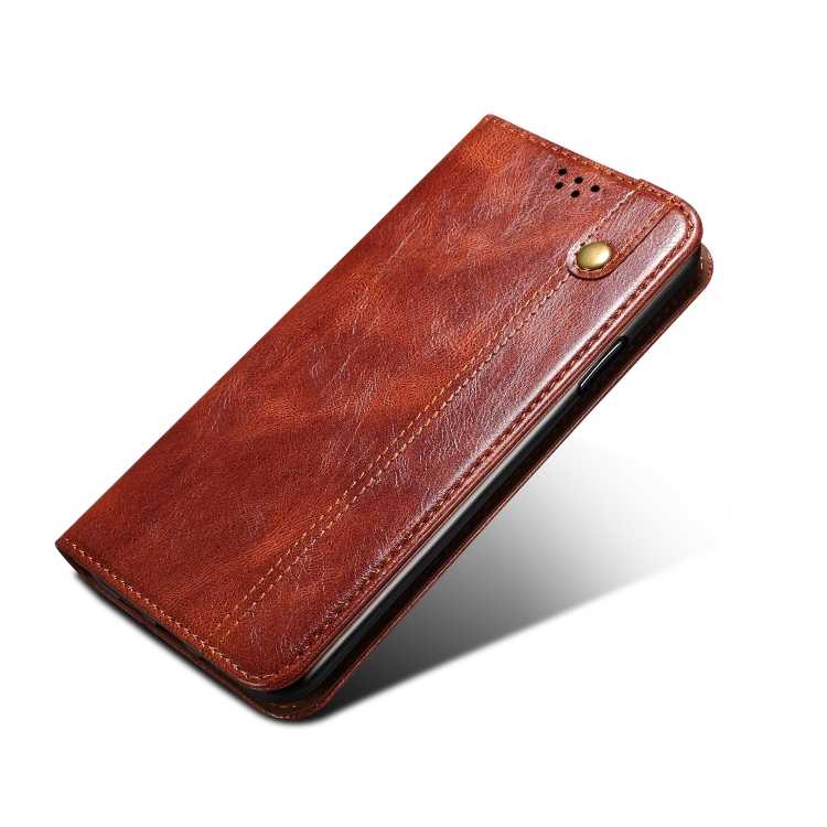 For Samsung Galaxy S22 5G Simple Wax Crazy Horse Texture Horizontal Flip Leather Phone Case with Card Slots & Holder(Brown) For Samsung Galaxy S22 5G Simple Wax Crazy Horse Texture Horizontal Flip Leather Phone Case with Card Slots & Holder(Brown)