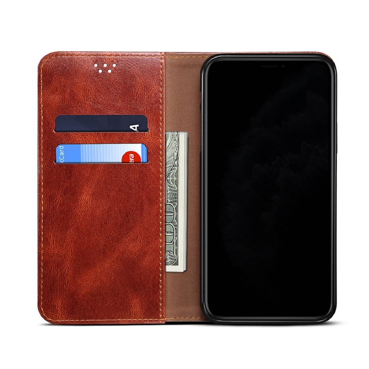 For Samsung Galaxy S22 5G Simple Wax Crazy Horse Texture Horizontal Flip Leather Phone Case with Card Slots & Holder(Brown) For Samsung Galaxy S22 5G Simple Wax Crazy Horse Texture Horizontal Flip Leather Phone Case with Card Slots & Holder(Brown)