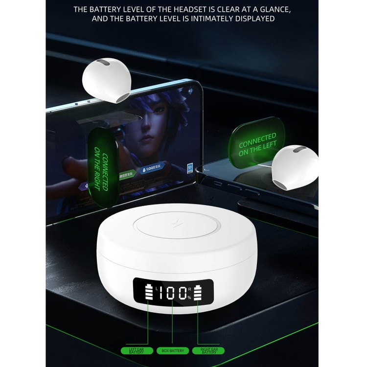 X6WS Mini Noise Reduction Digital Display TWS Wireless Bluetooth Earphone(White) X6WS Mini Noise Reduction Digital Display TWS Wireless Bluetooth Earphone(White)