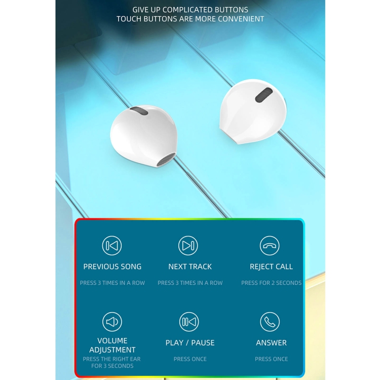 X6WS Mini Noise Reduction Digital Display TWS Wireless Bluetooth Earphone(White) X6WS Mini Noise Reduction Digital Display TWS Wireless Bluetooth Earphone(White)