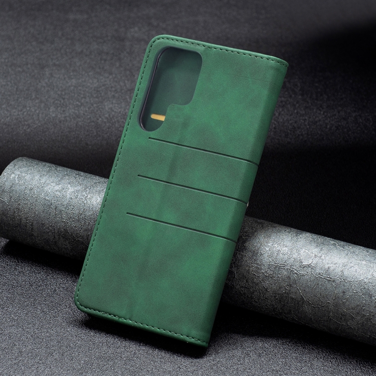 For Samsung Galaxy S22 Ultra 5G Magnetic Splicing Leather Phone Case(Green) For Samsung Galaxy S22 Ultra 5G Magnetic Splicing Leather Phone Case(Green)