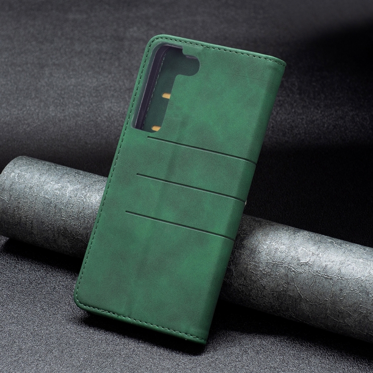 For Samsung Galaxy S22 5G Magnetic Splicing Leather Phone Case(Green) For Samsung Galaxy S22 5G Magnetic Splicing Leather Phone Case(Green)