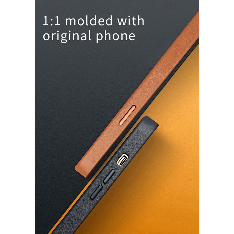 For iPhone 13 Pro Max WiWU PU Leather + Metal Magsafe Magnetic Phone Case (Brown) For iPhone 13 Pro Max WiWU PU Leather + Metal Magsafe Magnetic Phone Case (Brown)