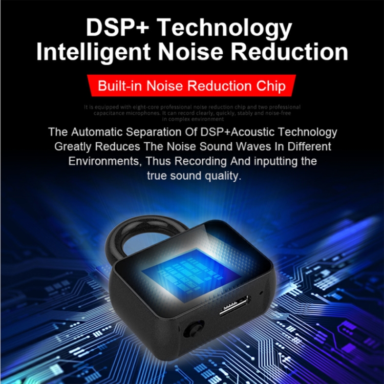 Q11 Control Intelligent HD Reducción de ruido Grabador de voz, Capacidad: 4GB (Negro) - B6