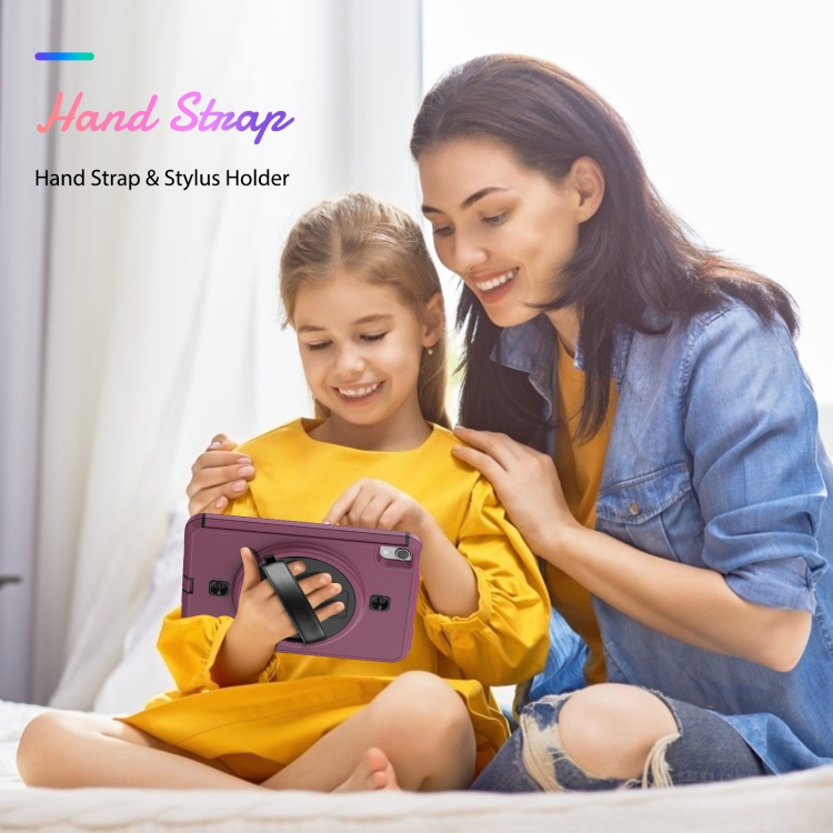 For iPad mini 6 Shockproof TPU + PC Tablet Case with Holder & Pen Slot & Shoulder Strap(Dark Rose Red) For iPad mini 6 Shockproof TPU + PC Tablet Case with Holder & Pen Slot & Shoulder Strap(Dark Rose Red)