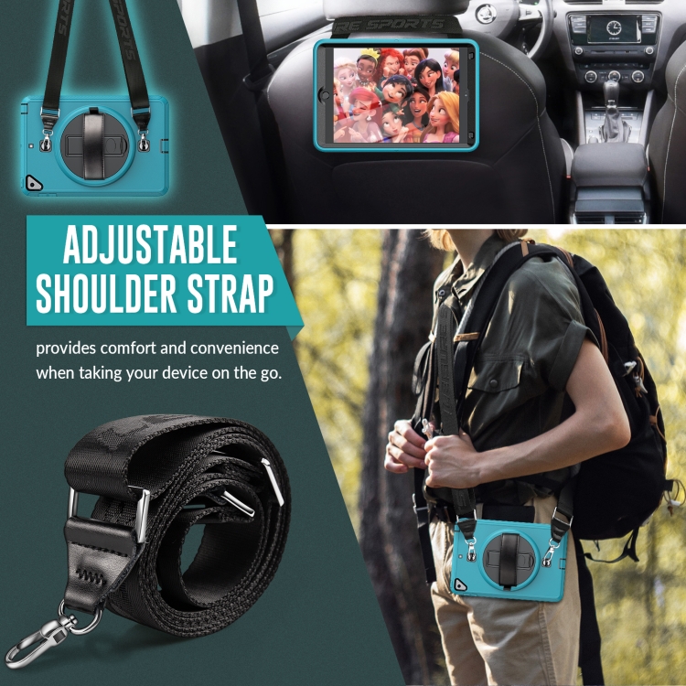 Shockproof TPU + PC Tablet Case with Holder & Pen Slot & Shoulder Strap For iPad mini 2019 / mini 4(Light Blue) Shockproof TPU + PC Tablet Case with Holder & Pen Slot & Shoulder Strap For iPad mini 2019 / mini 4(Light Blue)