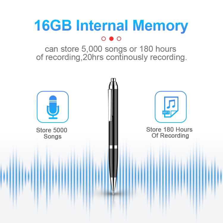 Q90 Intelligent HD Digital Reducción de ruido Recording Pen, Capacidad: 4GB (Negro) - B8
