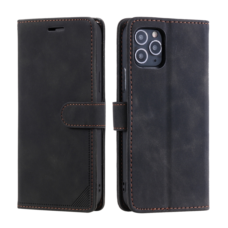 Skin Feel Anti-theft Brush Horizontal Flip Leather Phone Case For iPhone 11 Pro(Black)